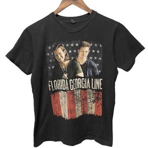 Florida Georgia Line country music band short sleeve crewneck tour casual shirt